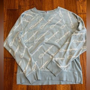 blue champion crew neck